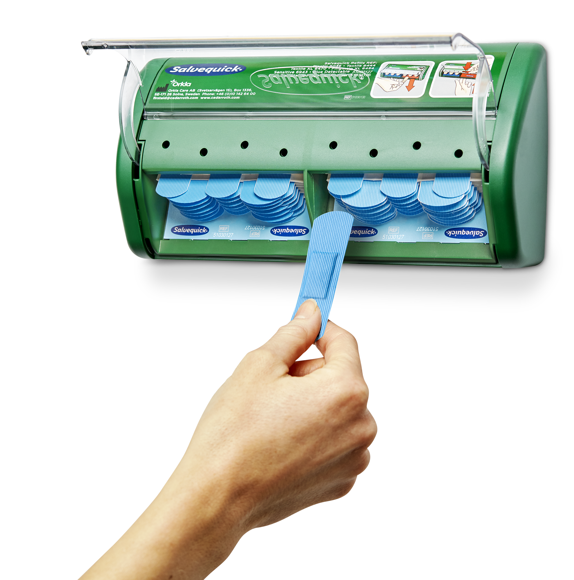 Cederroth Salvequick Pflasterspender Blue Detectable