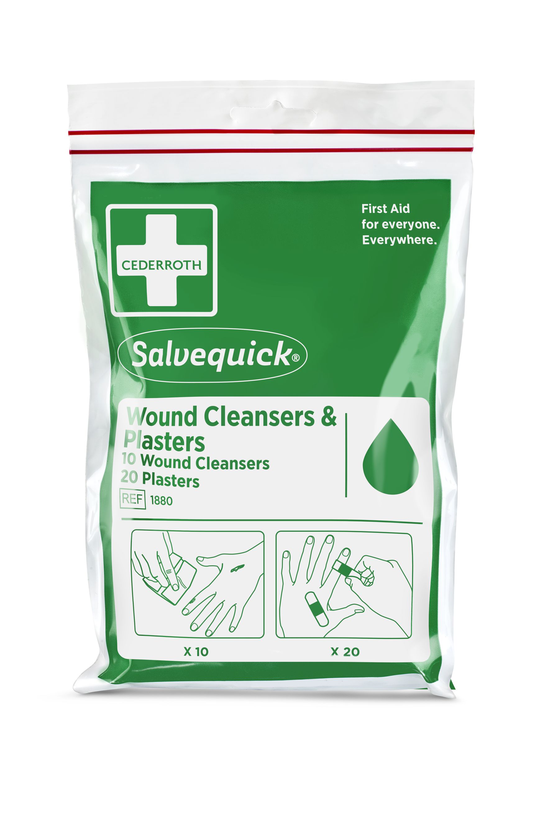 Cederroth Salvequick Pflaster und Wundreinigungstücher