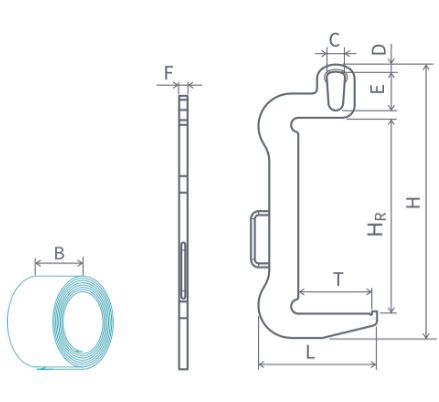 C-Haken für Coils CH-C, 0.6 t, 250 mm