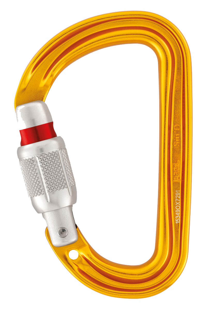 PETZL Karabiner Sm'D, Screw-Lock, gelb