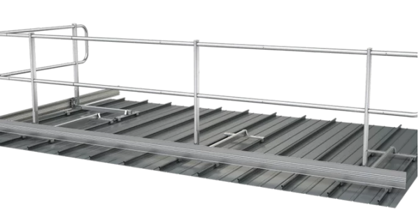 Schutzgeländer ABS Guard OnTop Falz, für Stehfalzprofil, Scharabstand: 300 - 450 mm