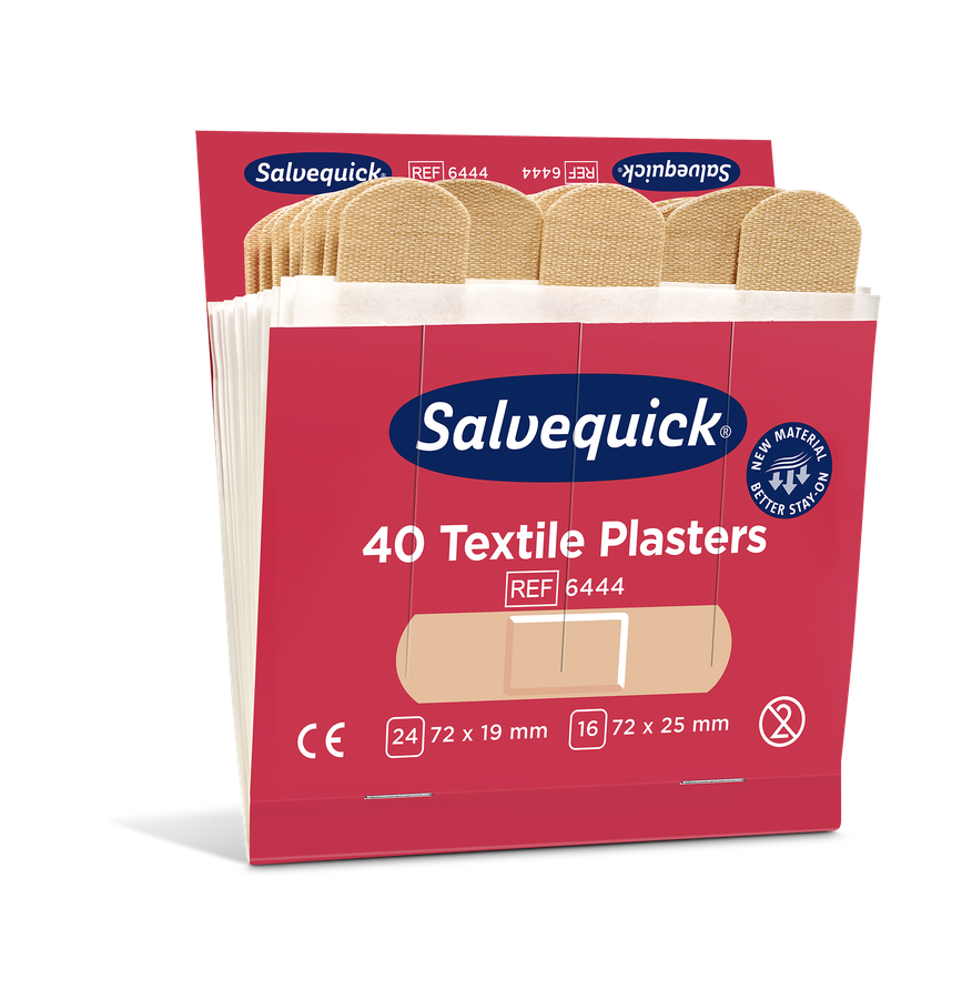 Cederroth Salvequick Textilpflaster, 6 Pack à je 40 Stk.