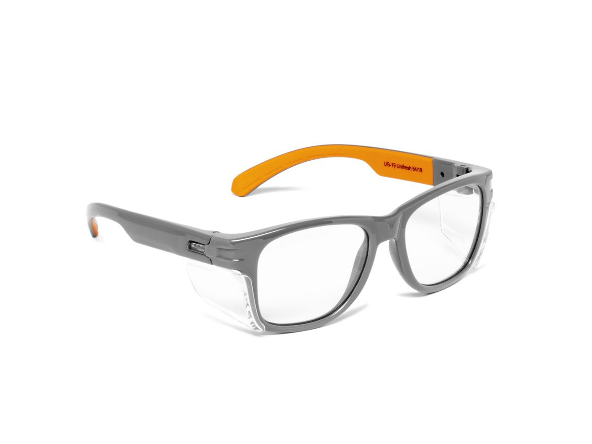 Schutzbrille entspiegelt SAR UG-19 UNIfresh, grau/orange