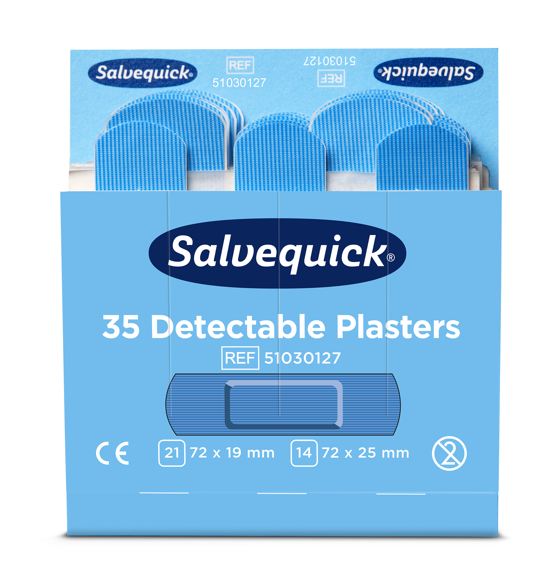 Cederroth Salvequick Blue Detectable Pflaster