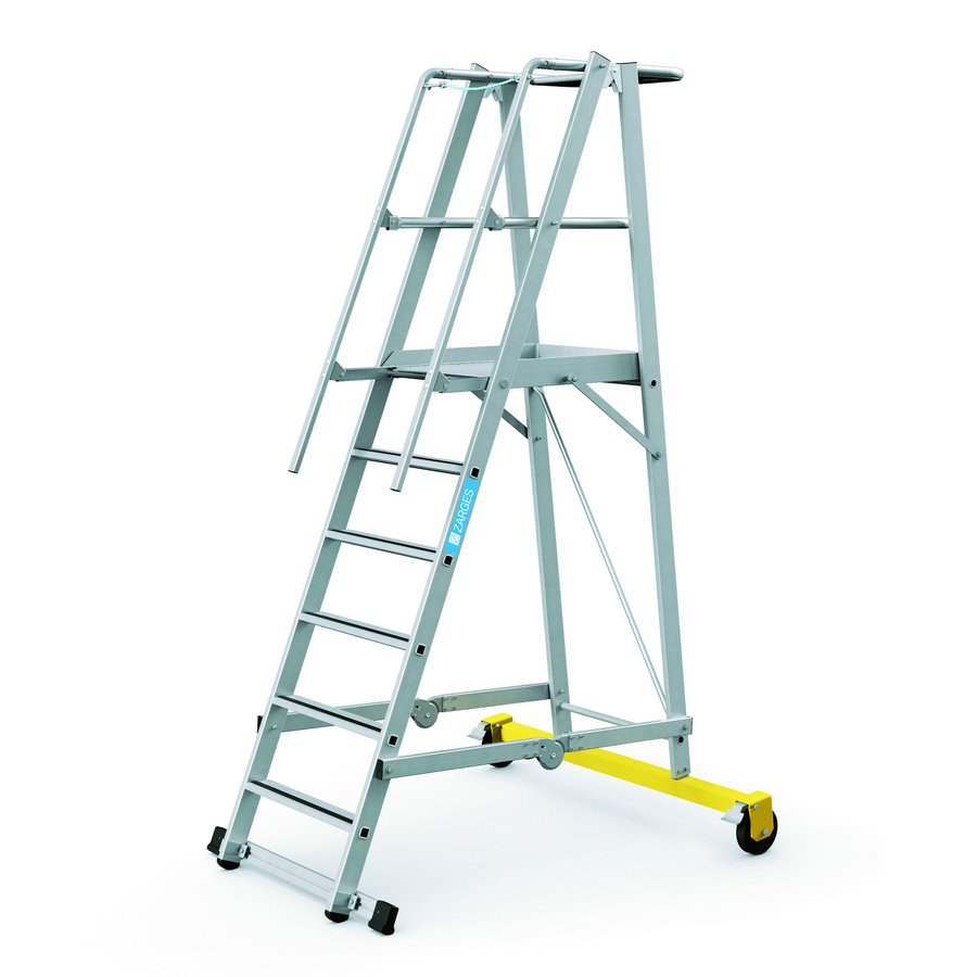 ZARGES Fahrbare Podestleiter klappbar ZAP Safemaster Plus S 160, Arbeitshöhe 3.6 m