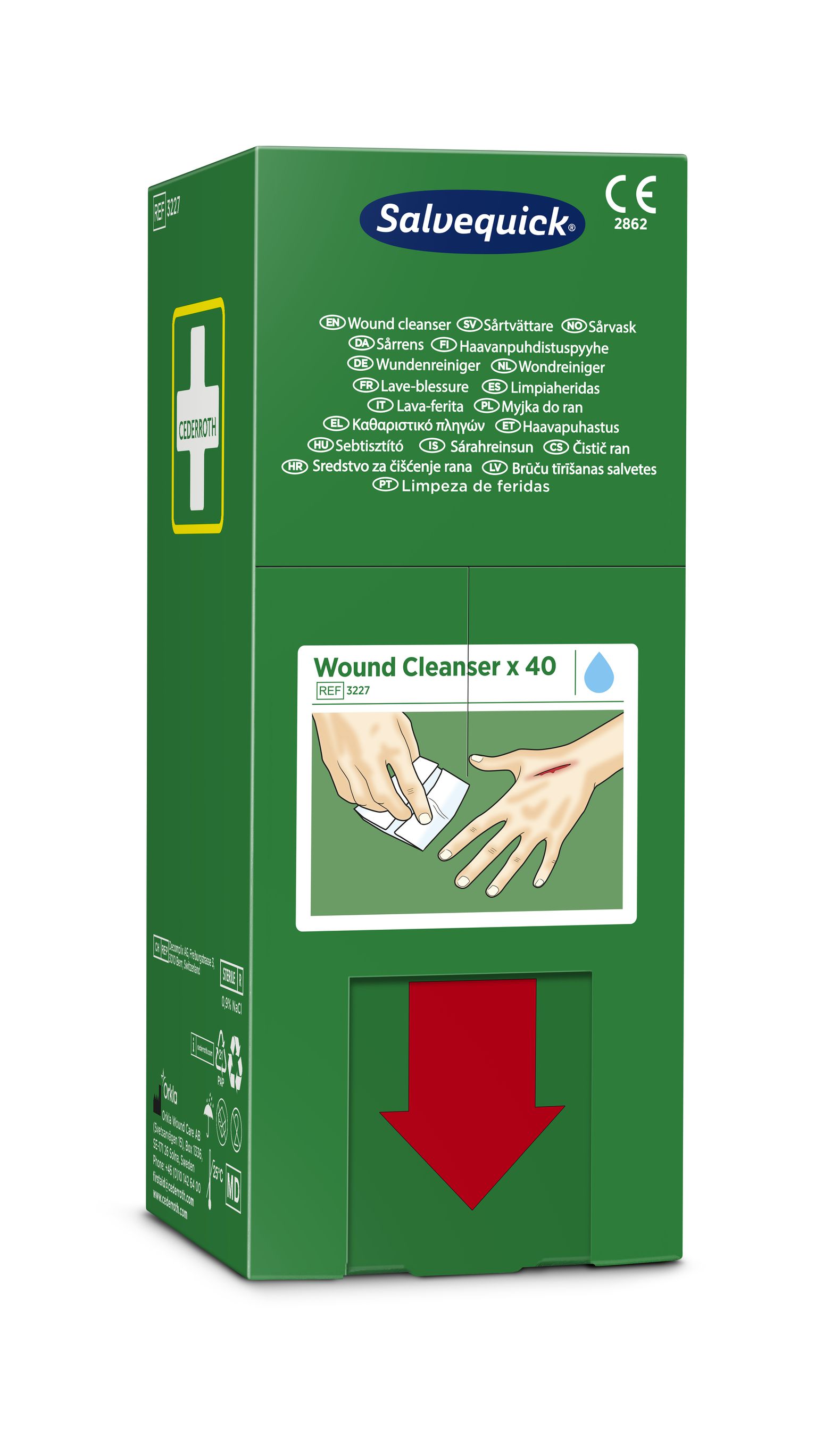 Cederroth Salvequick Wundreiniger, 40 Stk.