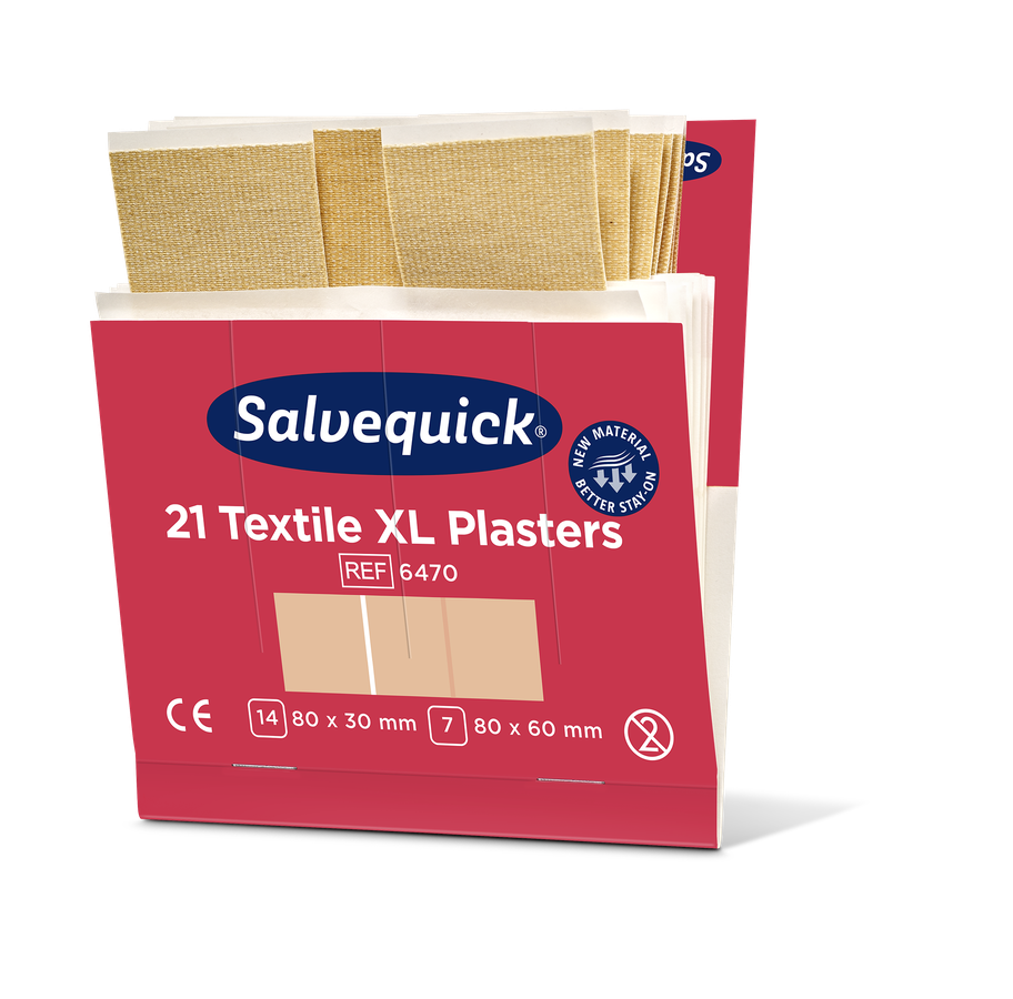 Cederroth Salvequick Textilpflaster Extragross, 6 Pack à je 21 Stk.