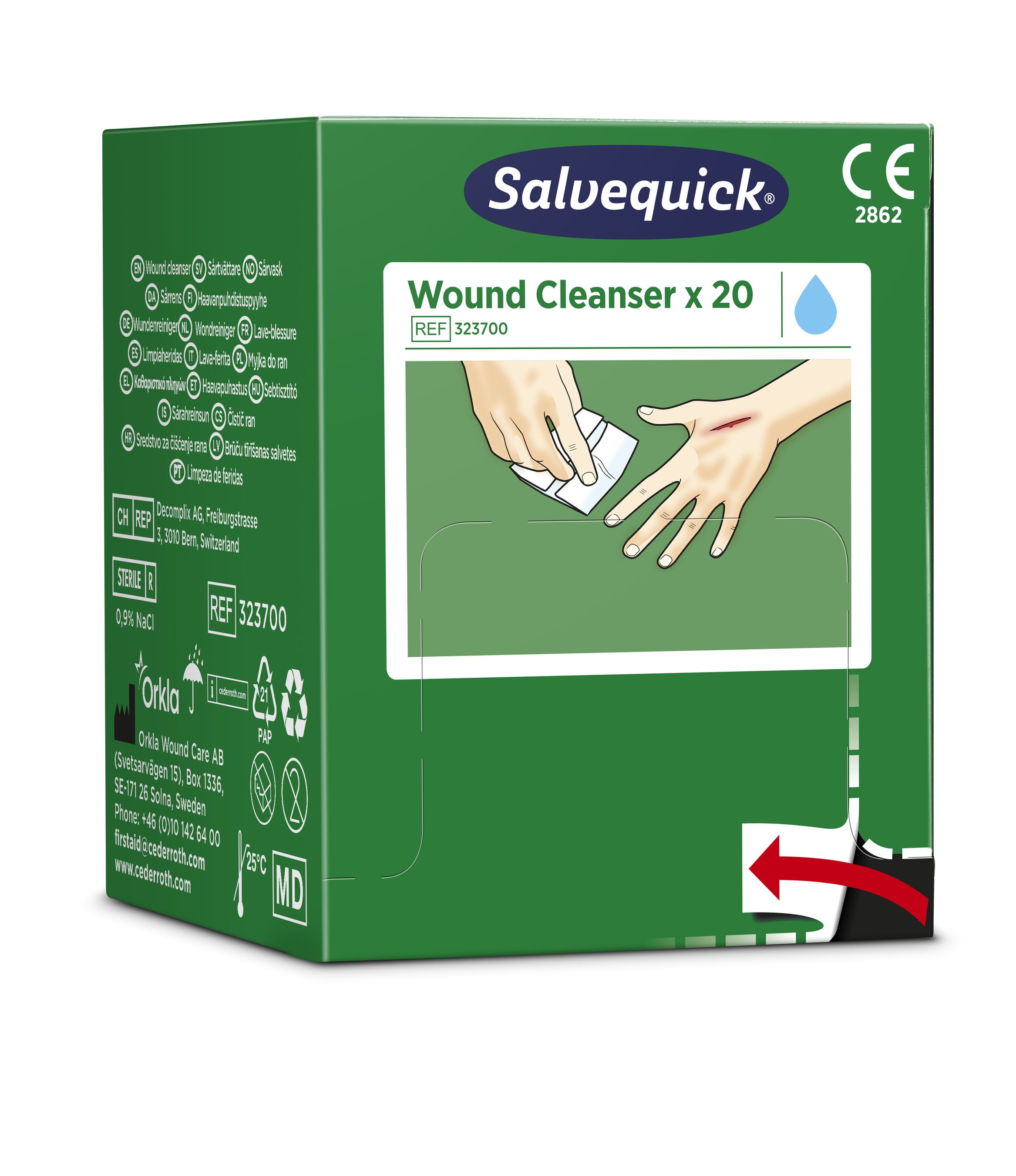Cederroth Salvequick Wundreiniger, 20 Stk.