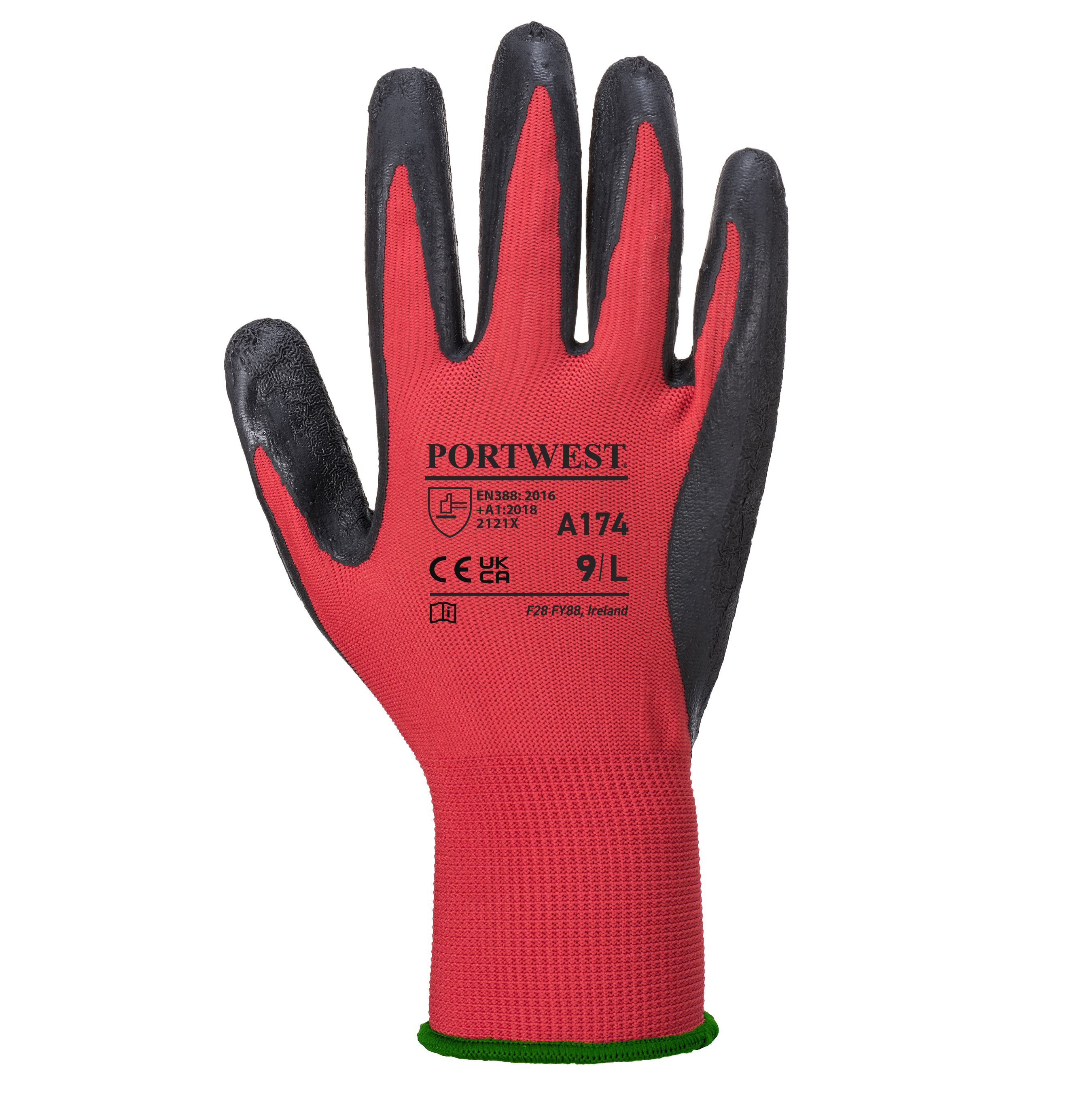 Portwest Schutzhandschuh Flex Grip Latex A174, Gr. 9 (L)