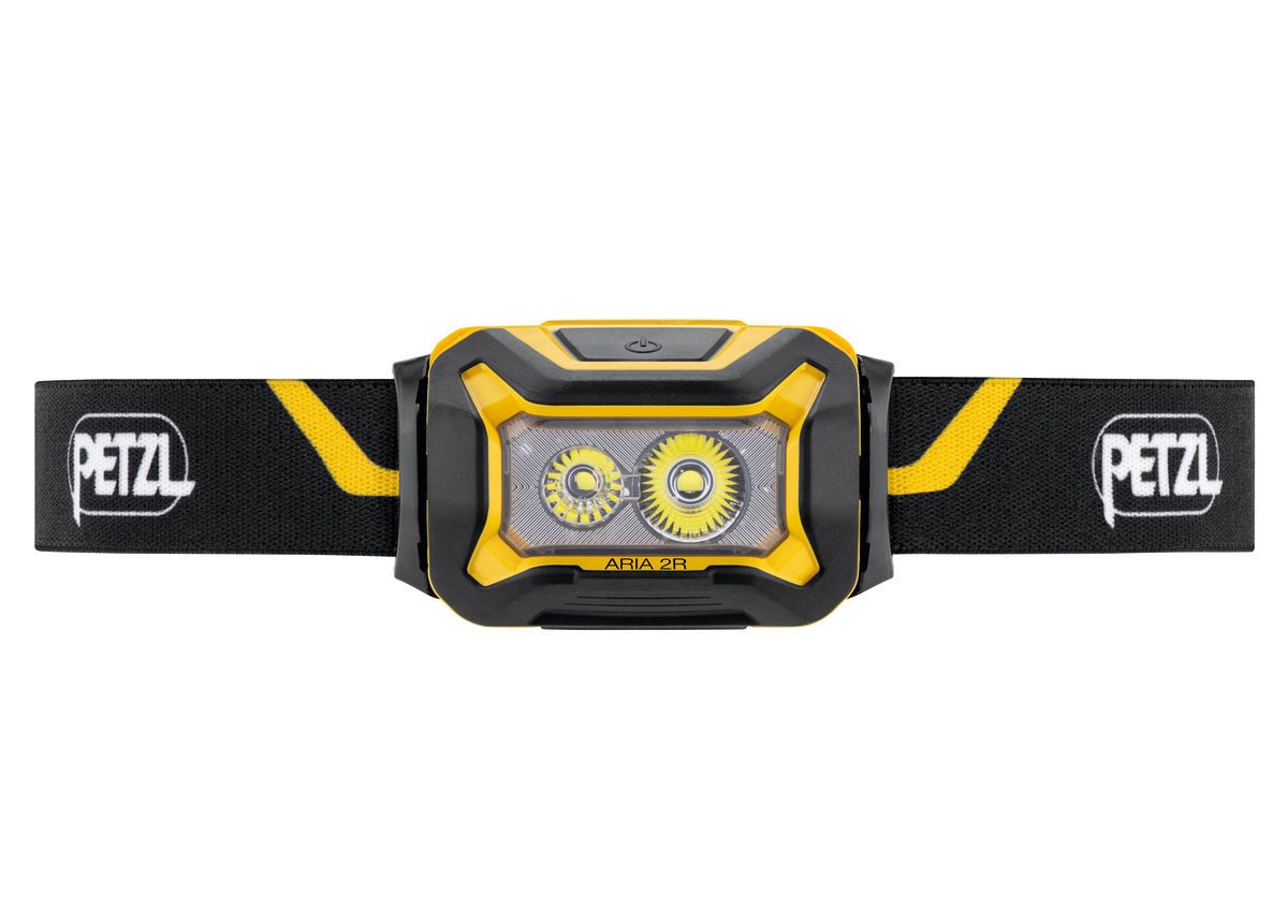 PETZL Hybridstirnlampe ARIA 2R, 600 Lumen, gelb/schwarz