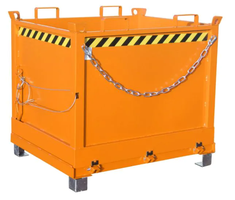 Klappbodenbehälter FB 1000, lackiert, 1.0m³, Gelborange