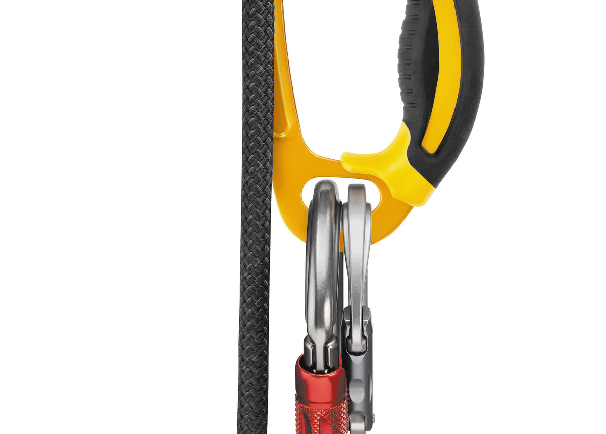 PETZL Handsteigklemme ASCENSION, links, schwarz/gelb