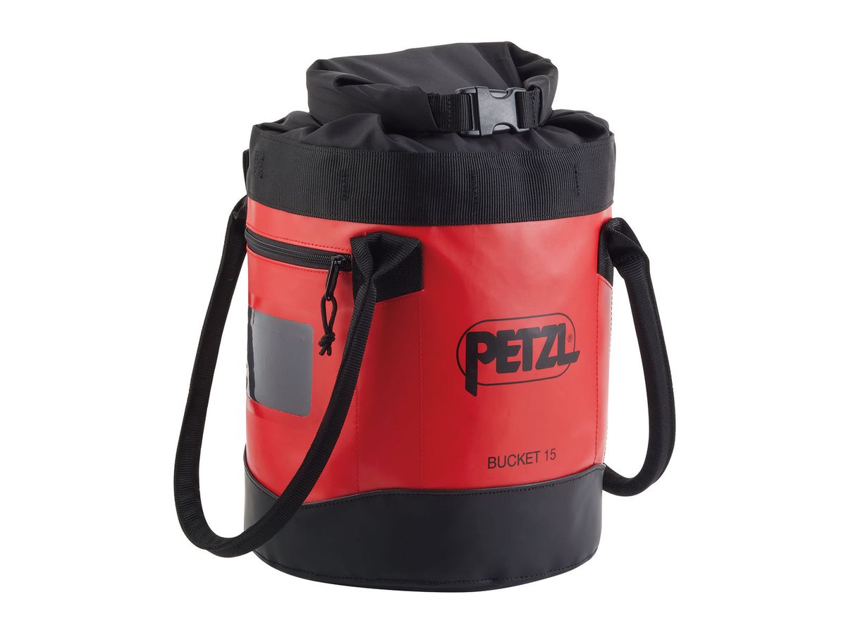 PETZPETZL Transportsack BUCKET, 15 L, rot/schwarz
Standfester Transportsack aus Segeltuch
Material: Polyester, Polyurethan
