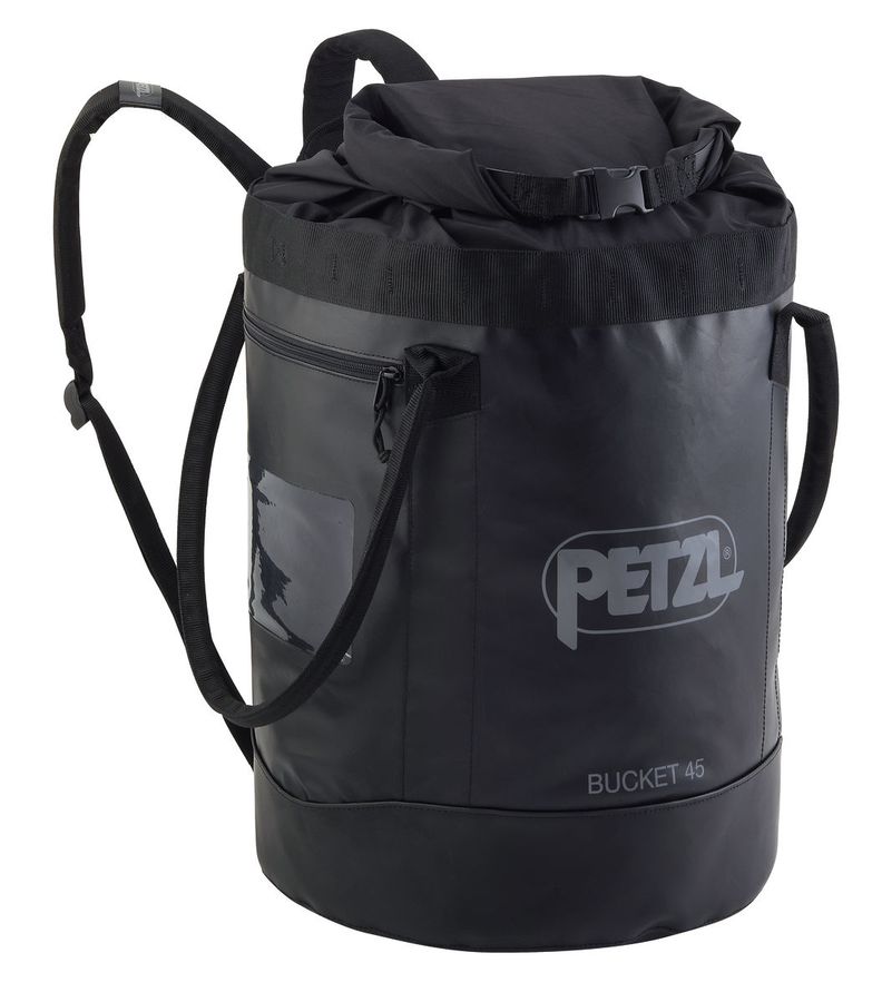 PETZL Transportsack BUCKET, 45 L, schwarz
Standfester Transportsack aus Segeltuch
Material: Polyester, Polyurethan