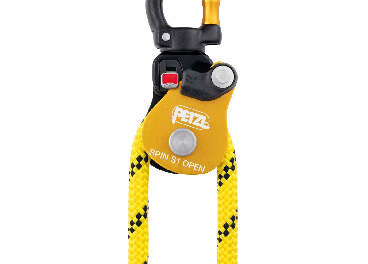 PETZL Umlenkrolle SPIN S1 OPEN, gelb