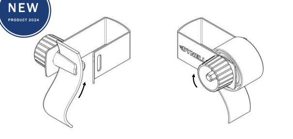Dynello Clip, 25 mm, Packung à 4 Stk inkl. Gurtaufwickler