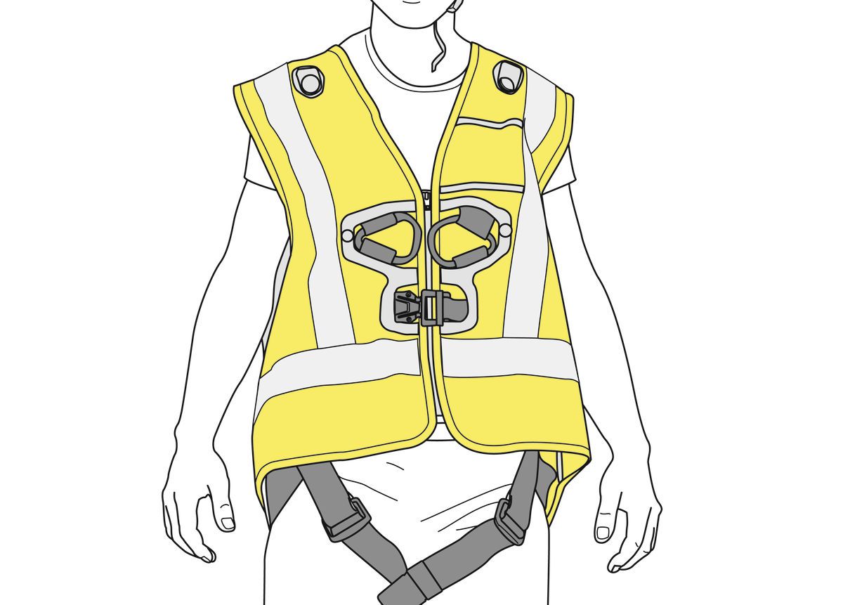 PETZL HI-VIZ Weste für NEWTON Auffanggurte